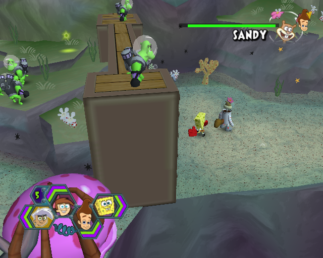 Nicktoons Unite! (PlayStation 2) screenshot: There are some new enemies here and there, but basically we fight the same bad guys all the way