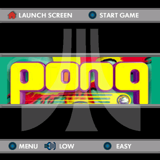 Atari Retro (Palm OS) screenshot: Pong launch screen