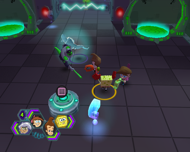 Nicktoons Unite! (PlayStation 2) screenshot: Fighting ghosts