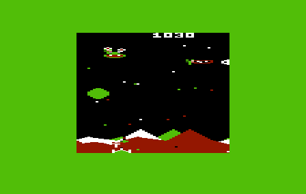 Terraguard (VIC-20) screenshot: Game over - the screen "shrinks"