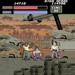 Vigilante (Arcade) screenshot: Chain attack