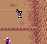 Pocket Tennis (Neo Geo Pocket Color) screenshot: And this match takes place in a canyon?