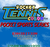 Pocket Tennis (Neo Geo Pocket Color) screenshot: Title screen