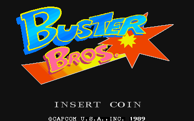 Buster Bros. (Arcade) screenshot: Title screen (US)