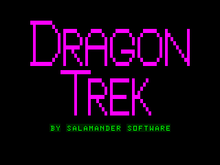 Dragon Trek (Dragon 32/64) screenshot: Title screen