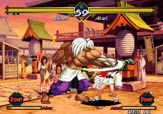 The Last Blade (Arcade) screenshot: Talk to the hand!