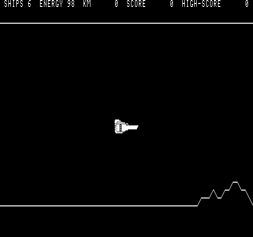 Interceptor (Exidy Sorcerer) screenshot: Starting out