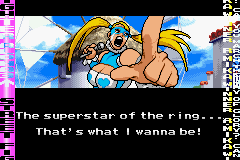Street Fighter Alpha 3 (Game Boy Advance) screenshot: Mika is crying for her victory