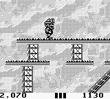 Miner 2049er (Game Boy) screenshot: Broken floors everywhere