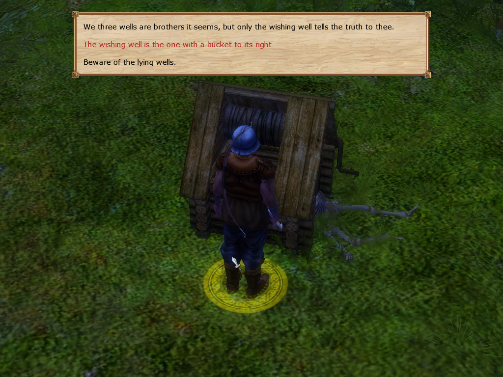 Konung III: Ties of the Dynasty (Windows) screenshot: The wishing well