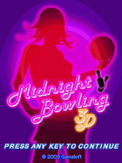 Midnight Bowling 3D (J2ME) screenshot: Title screen