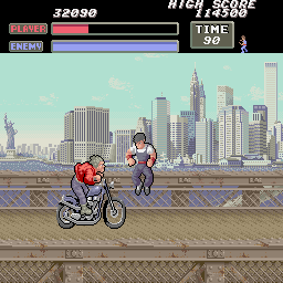 Vigilante (Arcade) screenshot: Biker attack