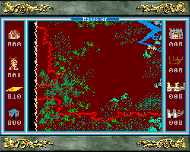 Kaiser (Amiga) screenshot: View of the land