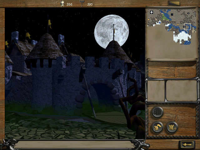 Disciples: Sacred Lands (Windows) screenshot: A regular Undead Hordes city, fully upgraded.