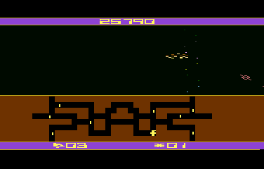 Flash Gordon (Atari 8-bit) screenshot: Defeated!