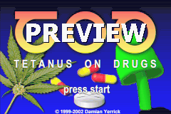 Tetanus on Drugs (Game Boy Advance) screenshot: Title screen (Original version)