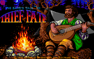 The Bard's Tale III: Thief of Fate (Amiga) screenshot: Title screen
