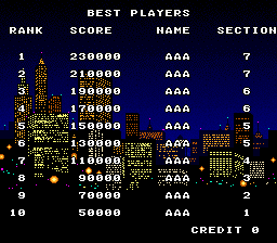 Beast Busters (Arcade) screenshot: Hi-score