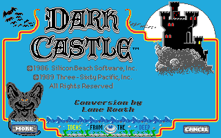 Dark Castle (Apple IIgs) screenshot: Game information