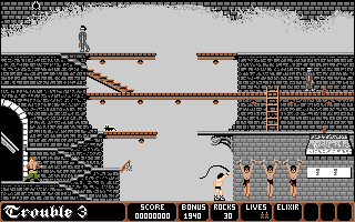 Dark Castle (Apple IIgs) screenshot: Trouble 3