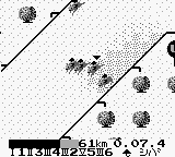 Family Jockey (Game Boy) screenshot: Trotting around the bend