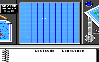 Destroyer (Apple IIgs) screenshot: Game starts on the map screen