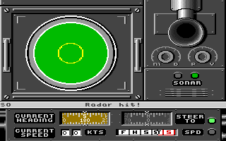 Destroyer (Apple IIgs) screenshot: Sonar