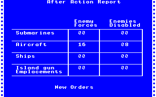 Destroyer (Apple IIgs) screenshot: Mission report