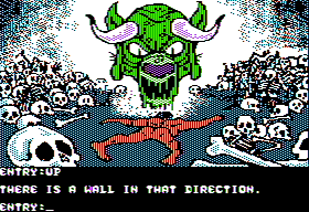 Dondra: A New Beginning (Apple II) screenshot: Game over