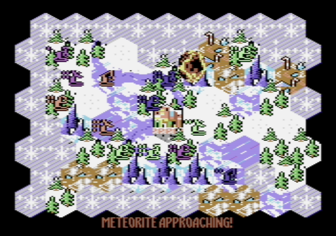 Space Moguls (Commodore 64) screenshot: Winternus Map