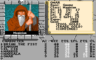 The Bard's Tale II: The Destiny Knight (Amiga) screenshot: Omar