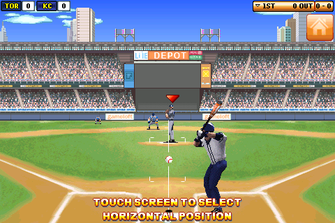 Derek Jeter Pro Baseball 2008 (Android) screenshot: Pitching - aiming