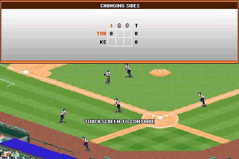 Derek Jeter Pro Baseball 2008 (Android) screenshot: Changing sides