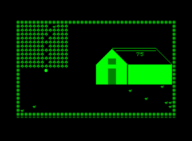 Sheep (Commodore PET/CBM) screenshot: One of the sheep is ravaging my crops