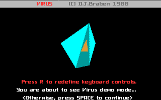 Virus (Amiga) screenshot: Title screen.
