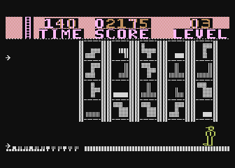 Highrise (Atari 8-bit) screenshot: Level 3
