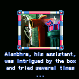 Rotomino's Box (Palm OS) screenshot: Intro: The magician's assistant