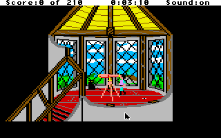 King's Quest III: To Heir is Human (Apple IIgs) screenshot: Looking through the telescope