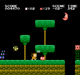 Koneko Monogatari: The Adventures of Chatran (NES) screenshot: Nighttime adventuring