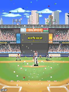 Derek Jeter Pro Baseball 2008 (J2ME) screenshot: Brief homerun cutscene