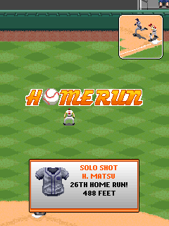 Derek Jeter Pro Baseball 2008 (J2ME) screenshot: Homerun