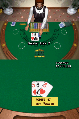 Golden Nugget Casino DS (Nintendo DS) screenshot: Blackjack.