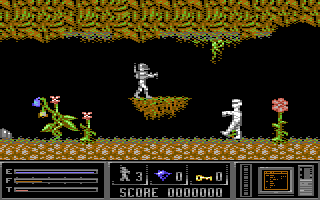 Poseidon: Planet Eleven (Commodore 64) screenshot: Start of the game