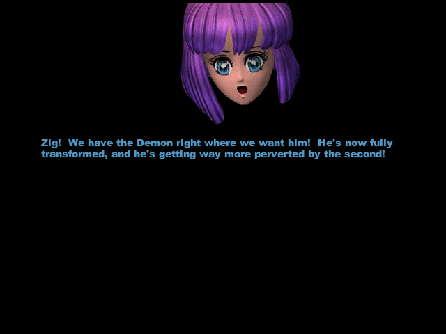 Ultravixen 2 (Windows) screenshot: You don't name a game character 'Zig' for no reason...