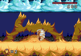 Taz-Mania (Genesis) screenshot: Spinning!