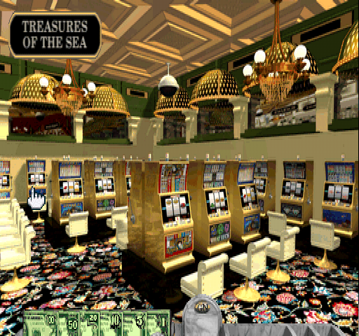 Golden Nugget (PlayStation) screenshot: Lots of... Slots. Double Diamond, Eureka, Royal Flush, etc.