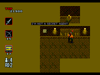Rambo III (Genesis) screenshot: Sorry, Rambo, but your princess is in another castle! (Level 2)