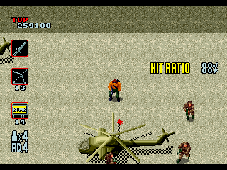 Rambo III (Genesis) screenshot: And helicopters