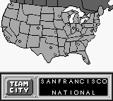 Sports Illustrated: Championship Football & Baseball (Game Boy) screenshot: Team city