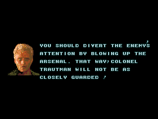 Rambo III (Genesis) screenshot: Yeah, great plan...